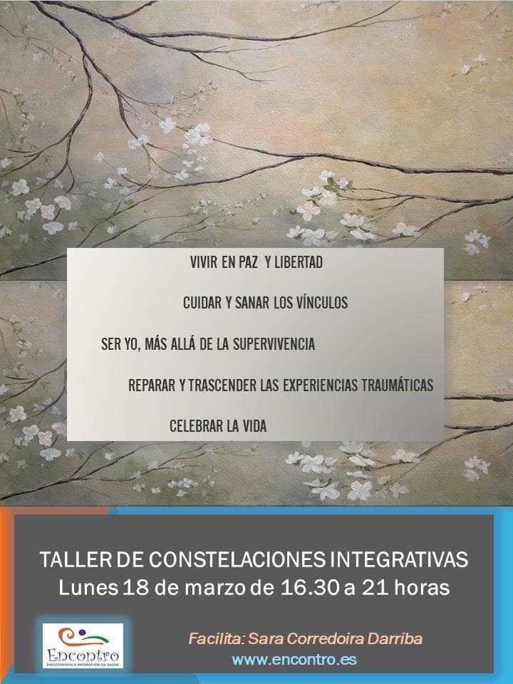 TALLER CONSTELACIONES FAMILIARES INTEGRATIVAS 18 DE MARZO