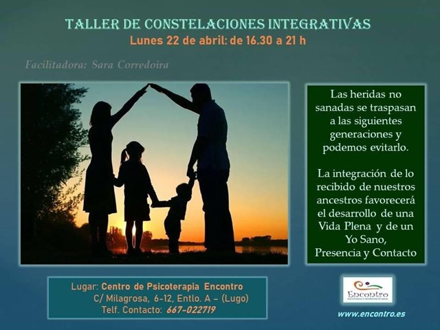 TALLER CONSTELACIONES FAMILIARES INTEGRATIVAS 22 DE ABRIL
