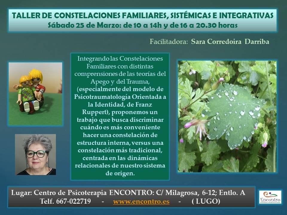 TALLER DE CONSTELACIONES FAMILIARES INTEGRATIVAS - 25 DE MARZO 2023